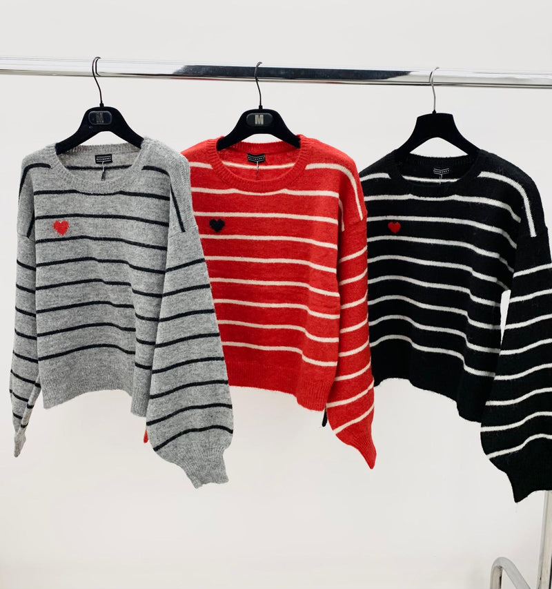 maglia riga cuoricino