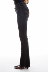 jeans nero a zampa